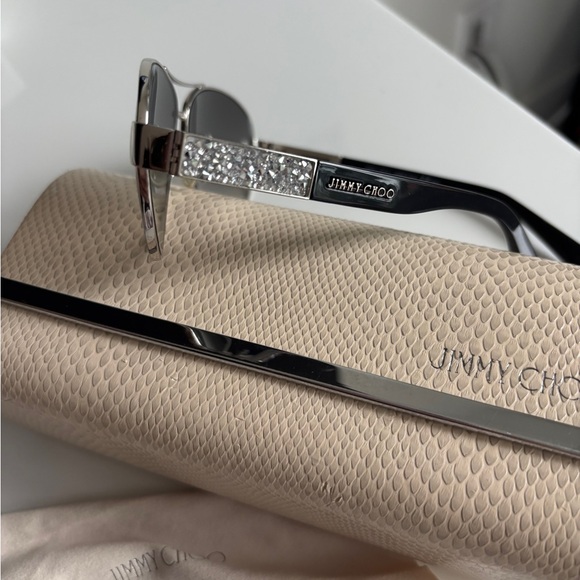 Jimmy Choo Women's Baba/S Palladium/Grey Mirror Silver - Picture 3 of 9